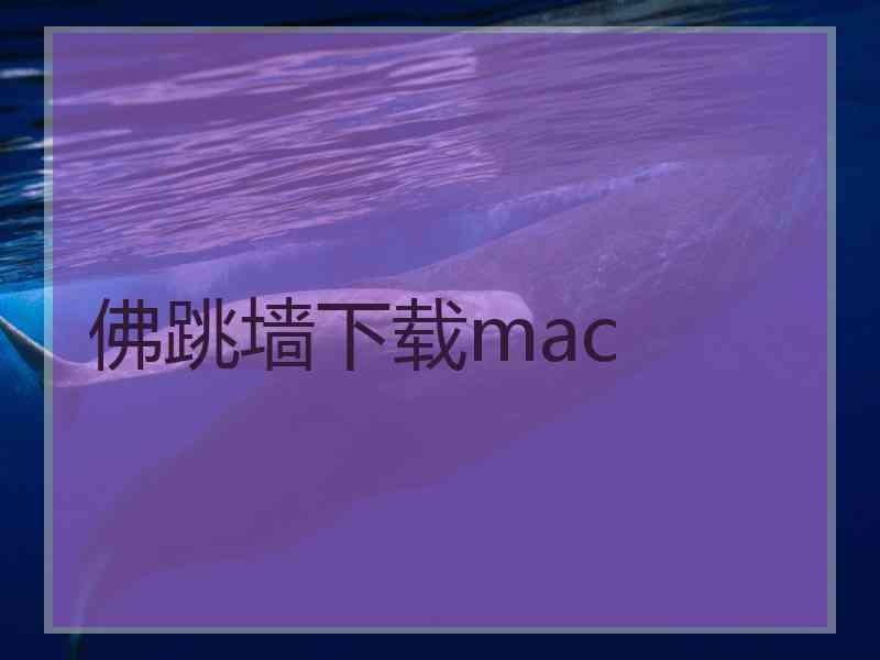 佛跳墙下载mac