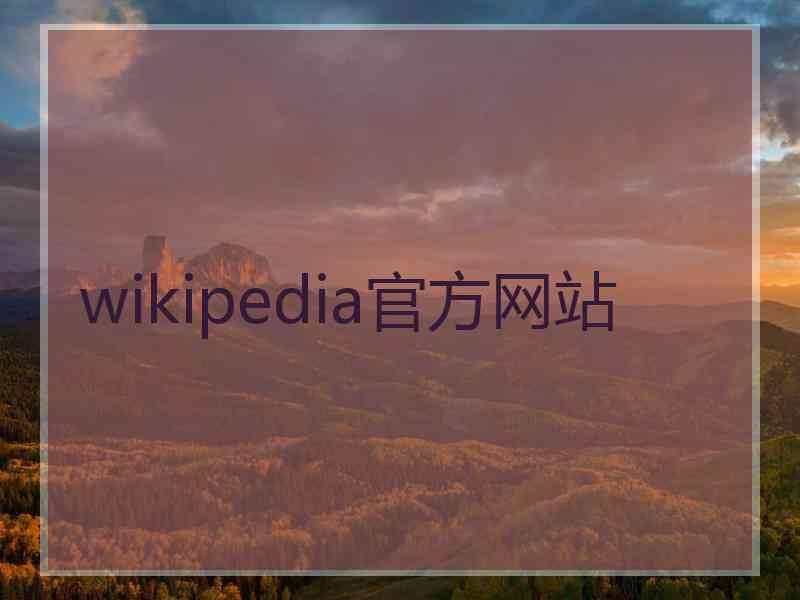 wikipedia官方网站
