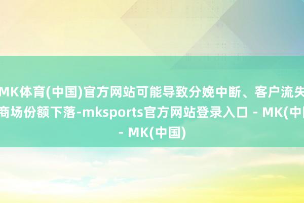 MK体育(中国)官方网站可能导致分娩中断、客户流失、商场份额