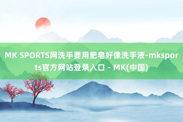 MK SPORTS网洗手要用肥皂好像洗手液-mksports官方网站登录入口 - MK(中国)