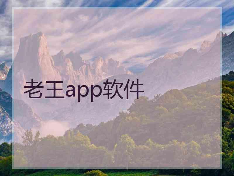 老王app软件