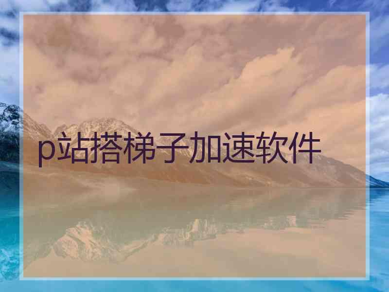 p站搭梯子加速软件