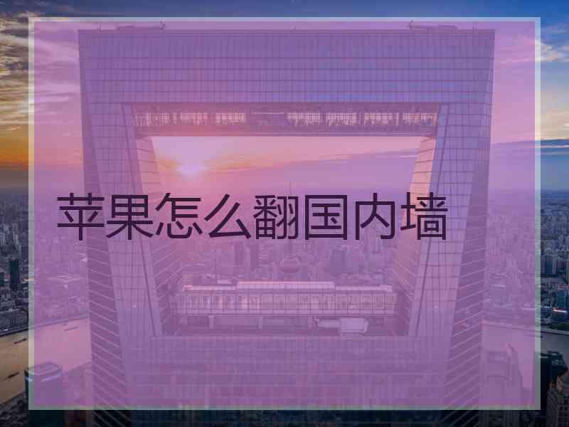 苹果怎么翻国内墙