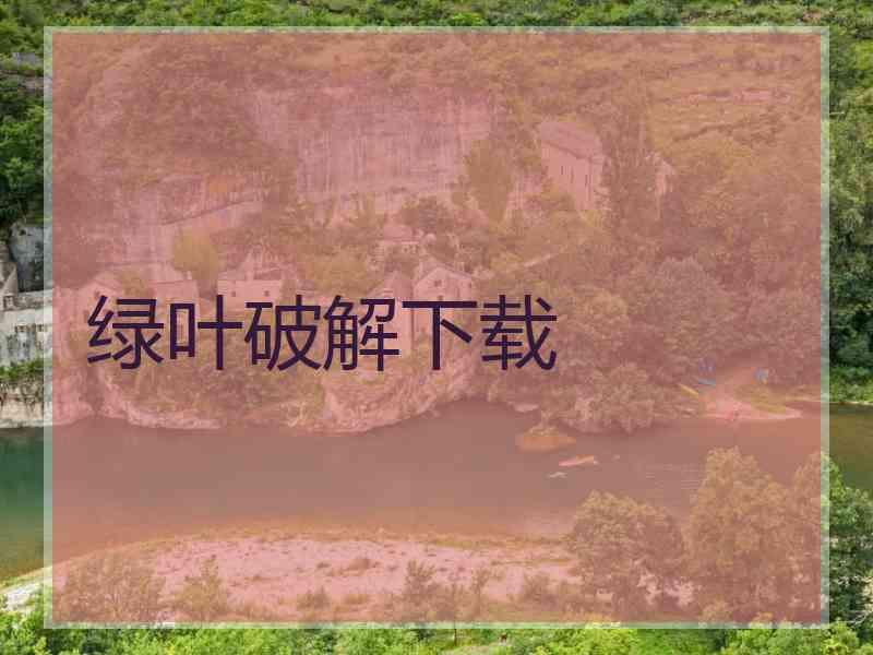 绿叶破解下载