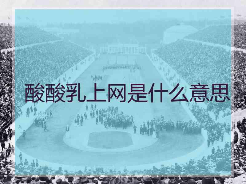 酸酸乳上网是什么意思