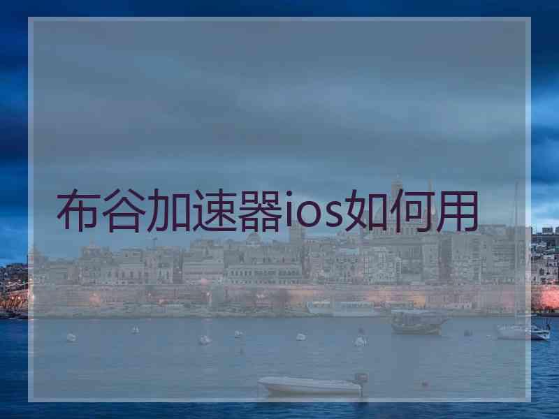 布谷加速器ios如何用
