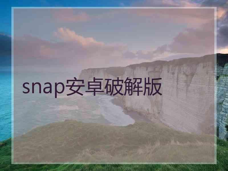 snap安卓破解版