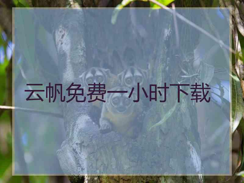 云帆免费一小时下载