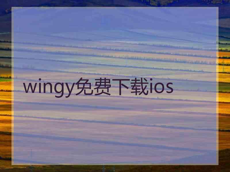 wingy免费下载ios