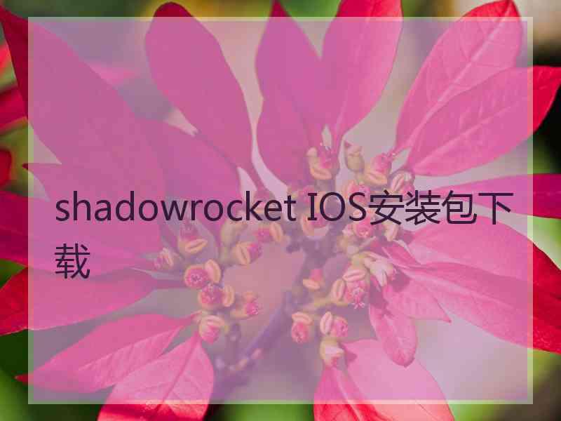 shadowrocket IOS安装包下载