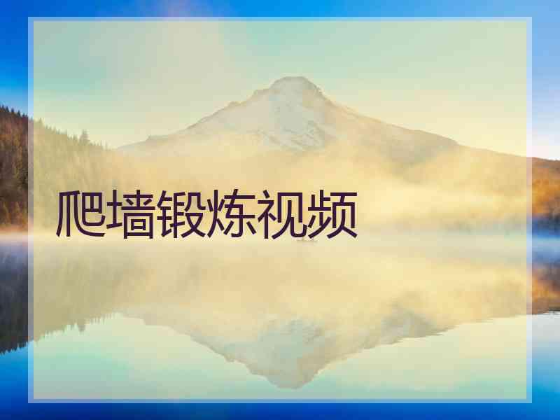 爬墙锻炼视频