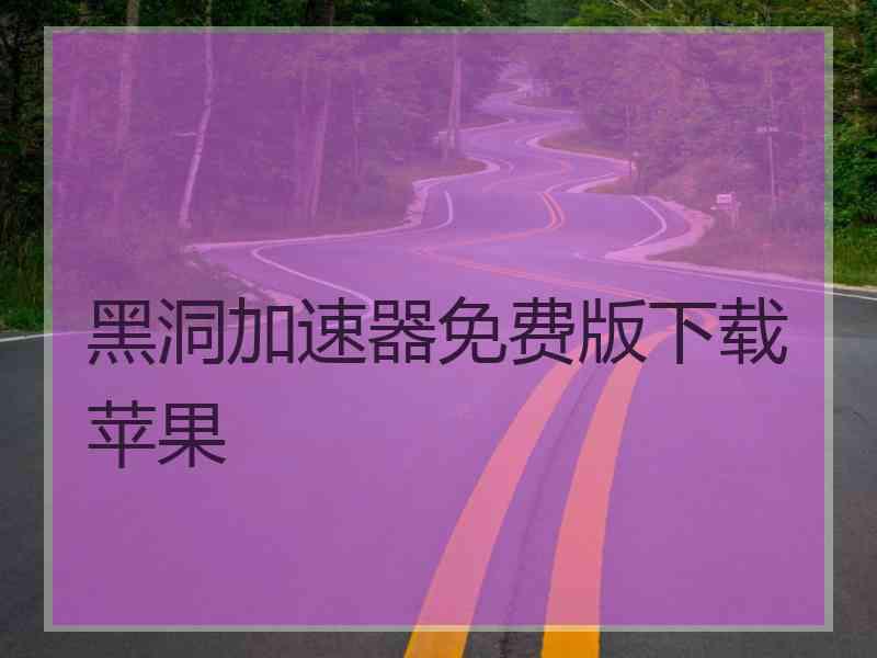 黑洞加速器免费版下载苹果