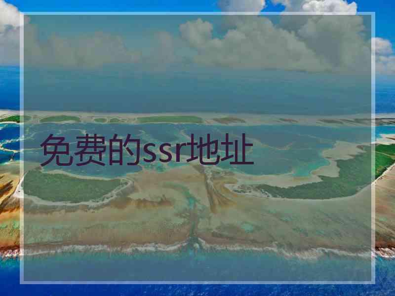 免费的ssr地址