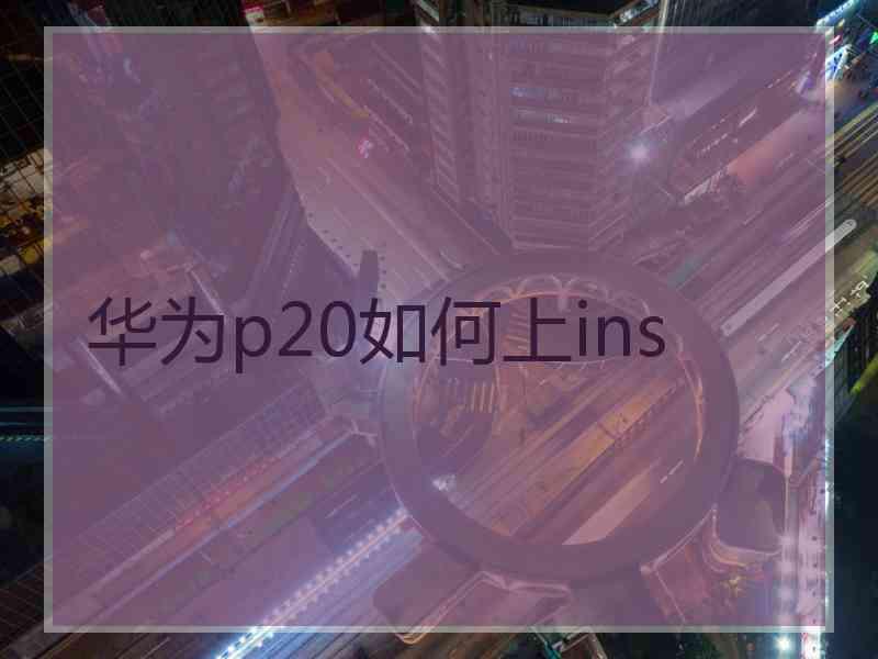 华为p20如何上ins