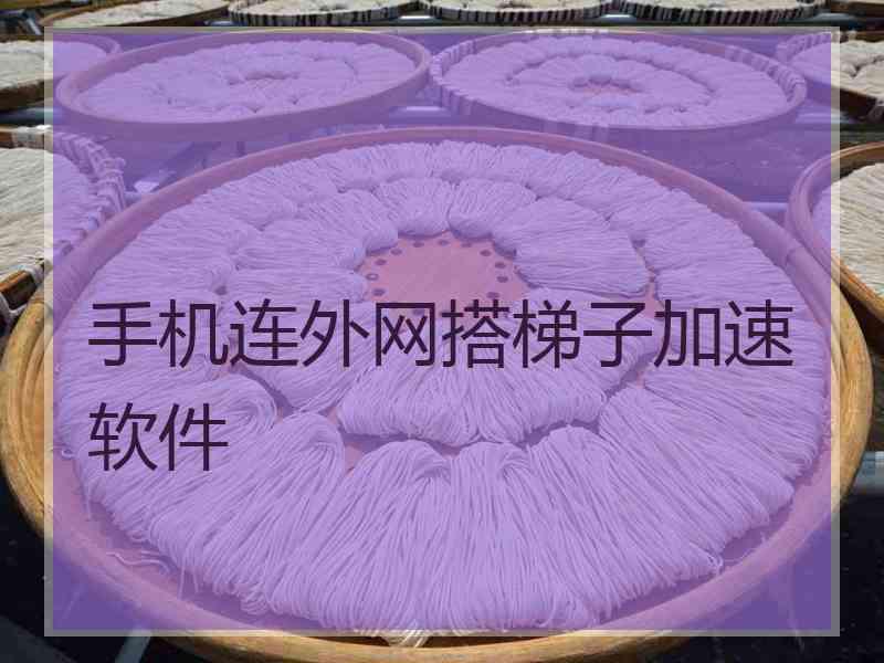 手机连外网搭梯子加速软件