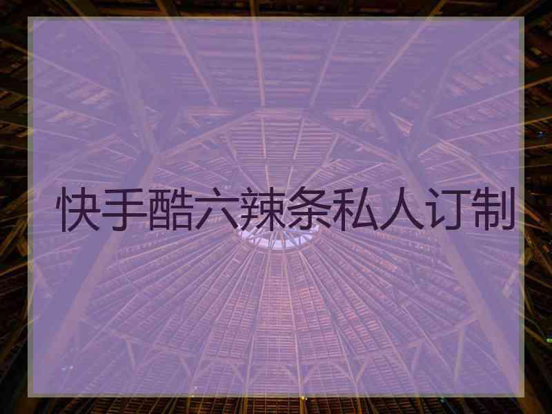 快手酷六辣条私人订制