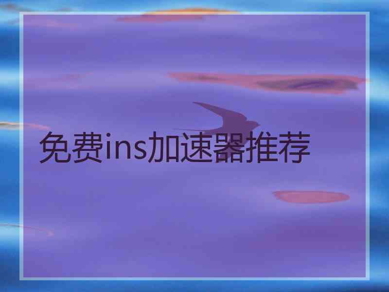 免费ins加速器推荐