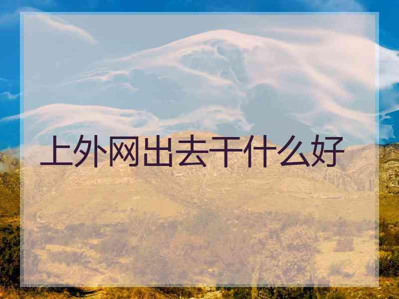 上外网出去干什么好