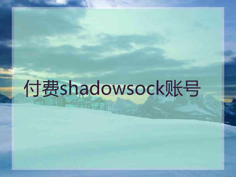 付费shadowsock账号