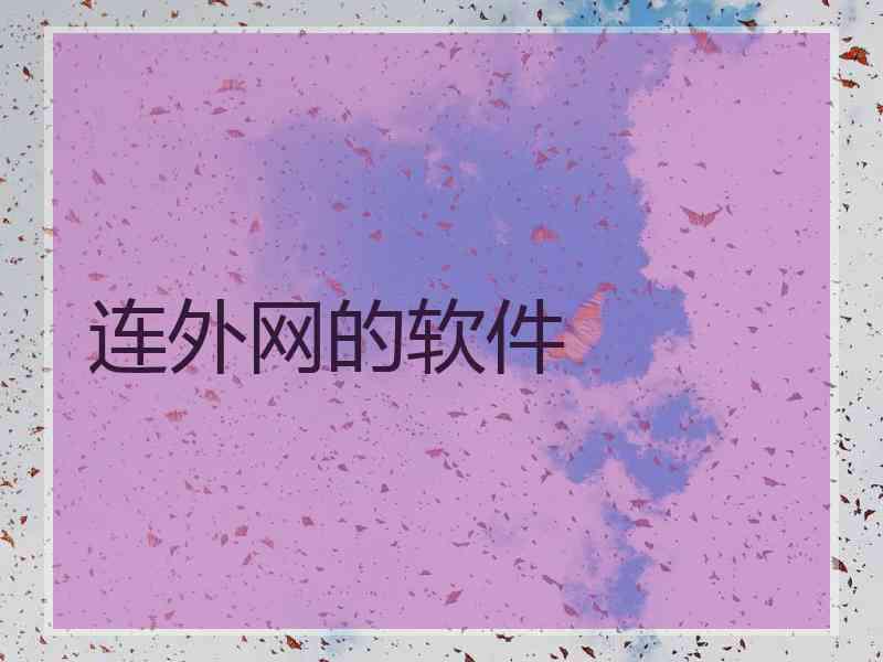 连外网的软件