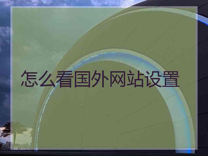 怎么看国外网站设置
