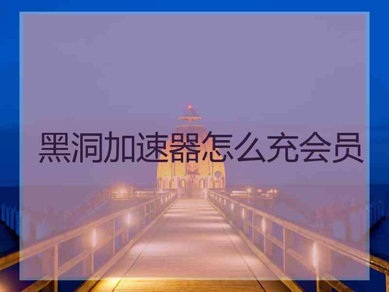 黑洞加速器怎么充会员