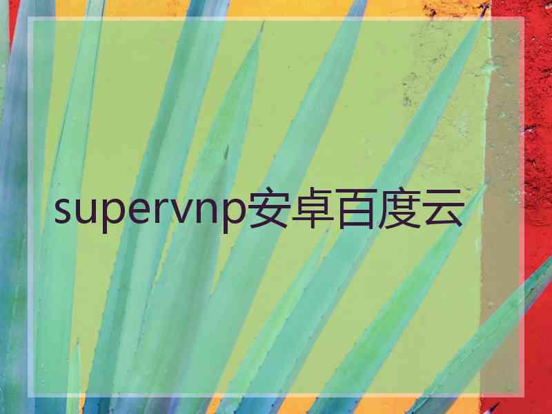 supervnp安卓百度云