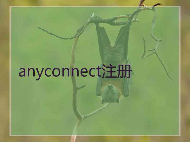 anyconnect注册