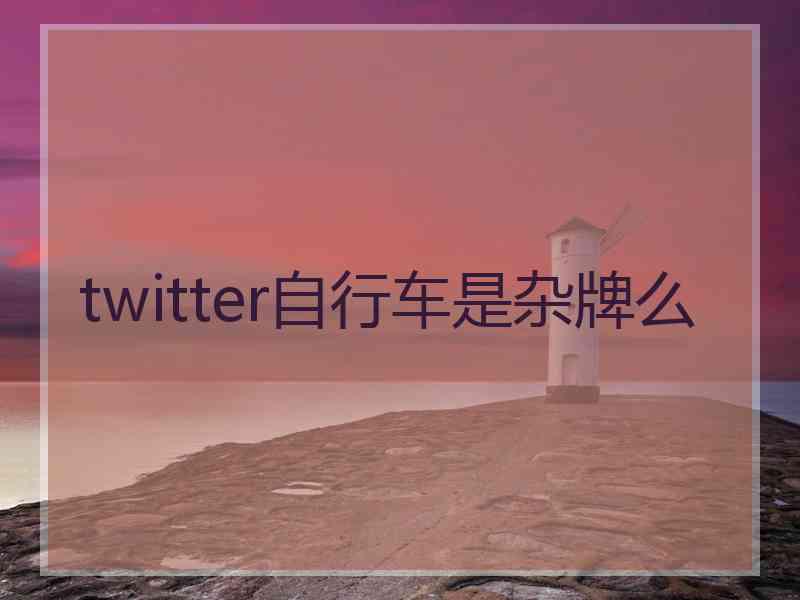 twitter自行车是杂牌么