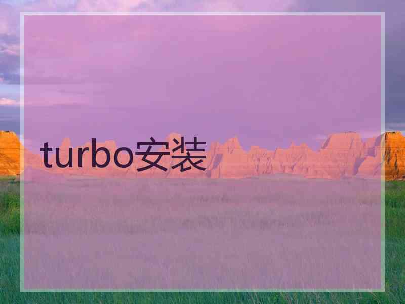 turbo安装