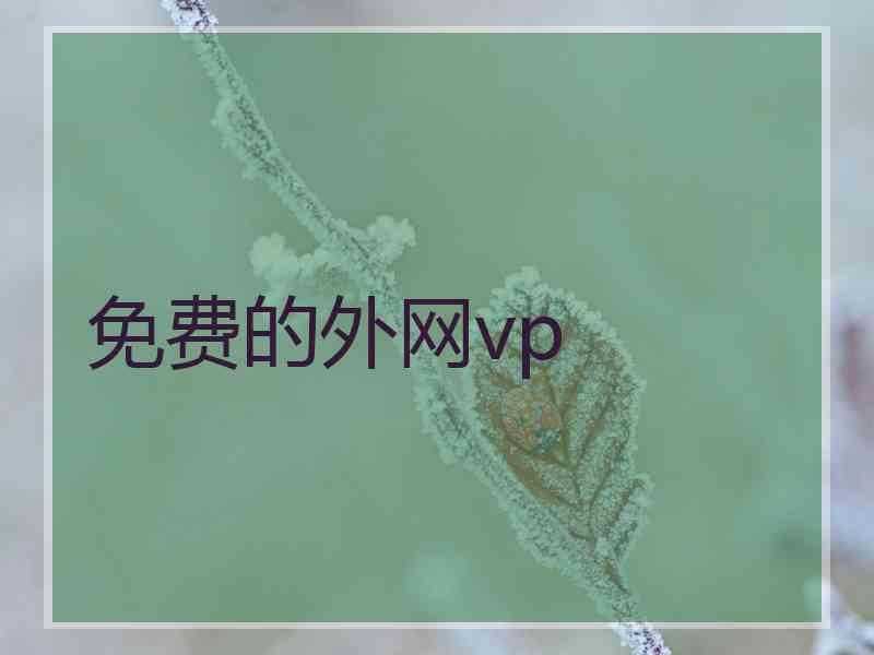 免费的外网vp