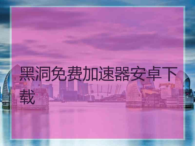 黑洞免费加速器安卓下载