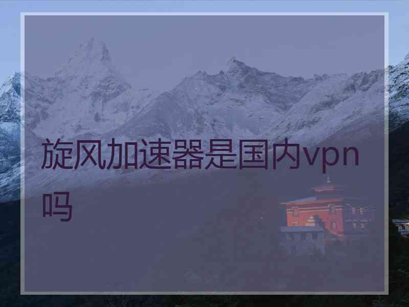 旋风加速器是国内vpn吗