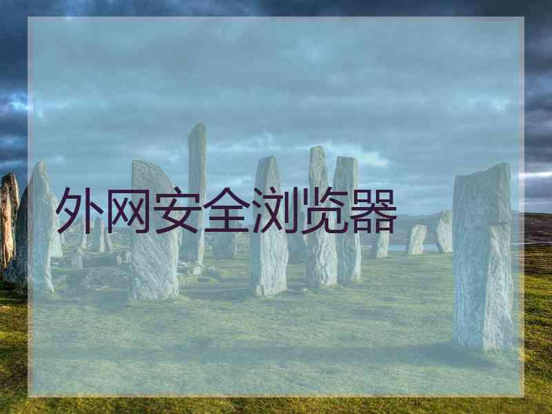 外网安全浏览器