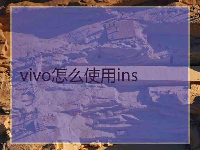 vivo怎么使用ins