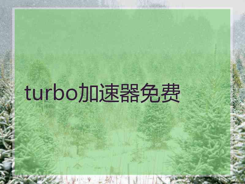 turbo加速器免费