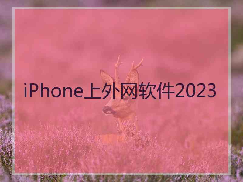 iPhone上外网软件2023