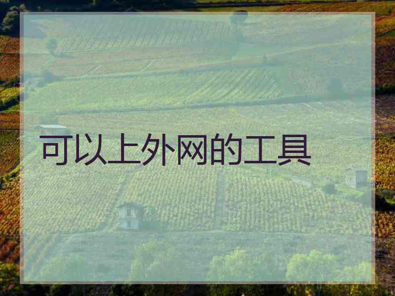 可以上外网的工具