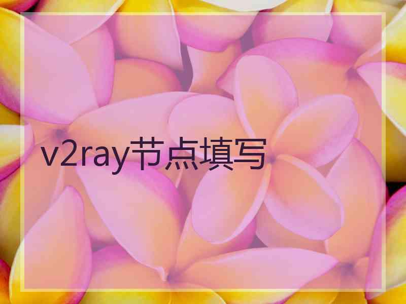 v2ray节点填写