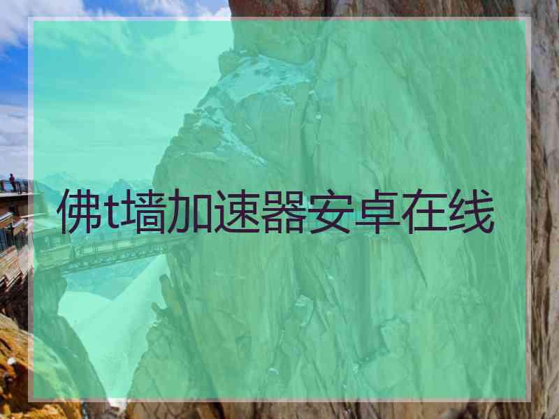 佛t墙加速器安卓在线