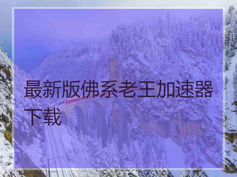 最新版佛系老王加速器下载