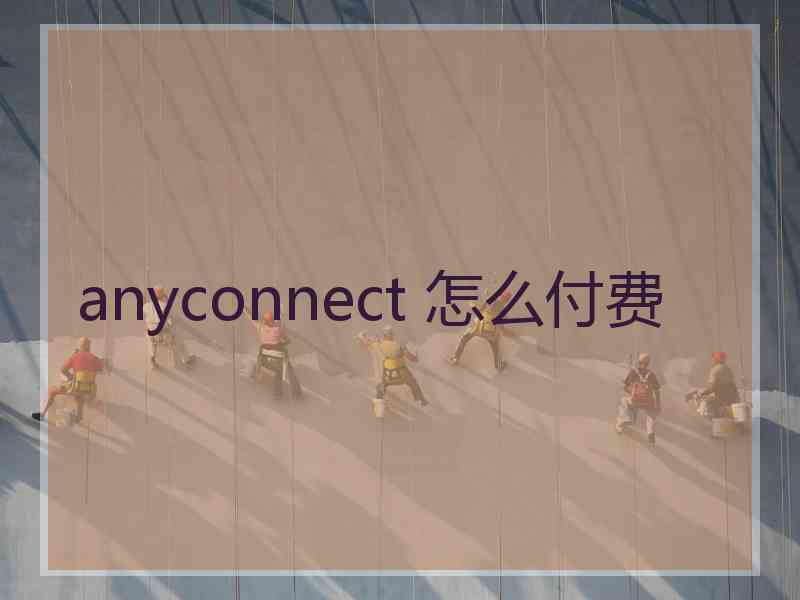 anyconnect 怎么付费