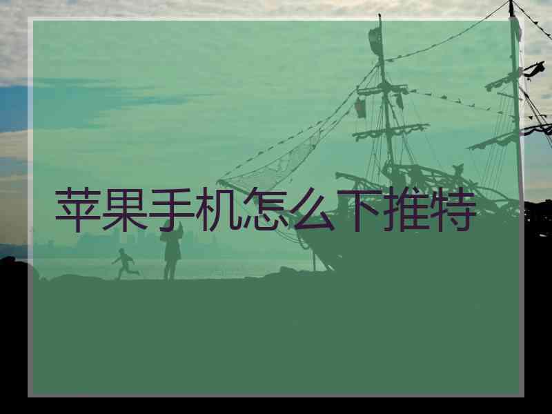苹果手机怎么下推特