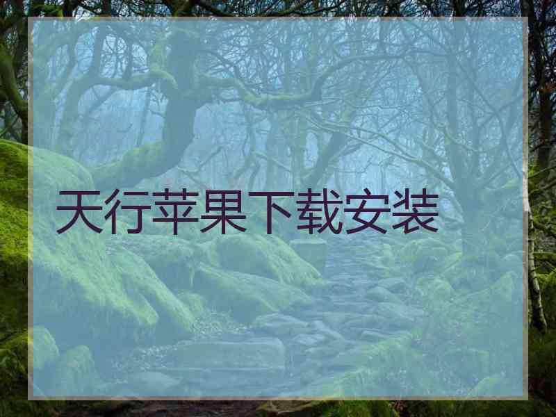 天行苹果下载安装