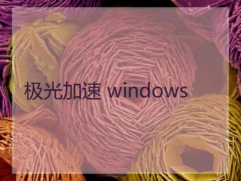 极光加速 windows