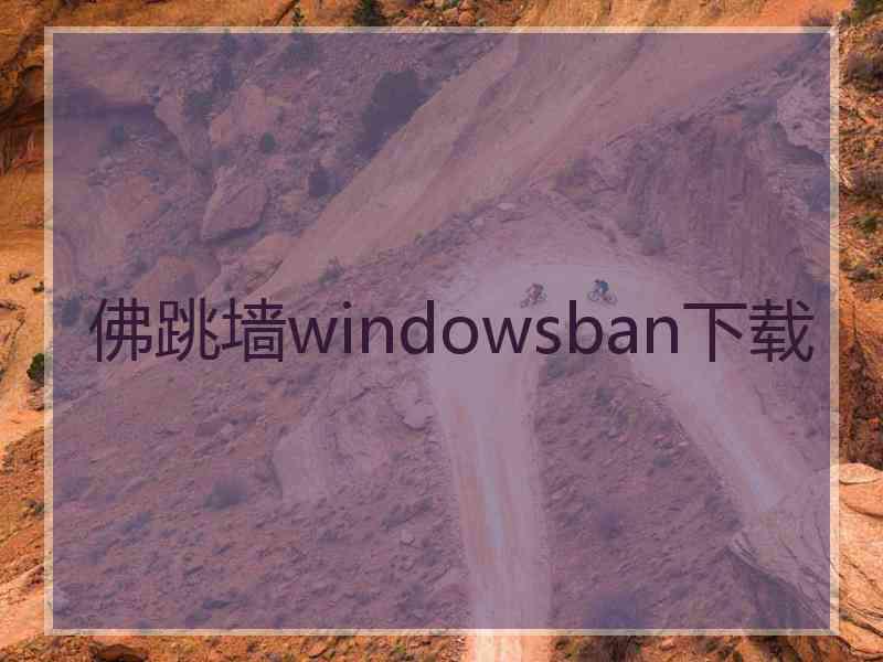 佛跳墙windowsban下载