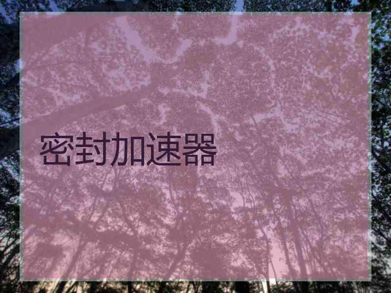 密封加速器