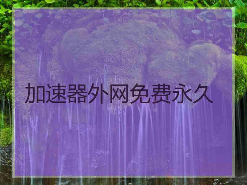 加速器外网免费永久