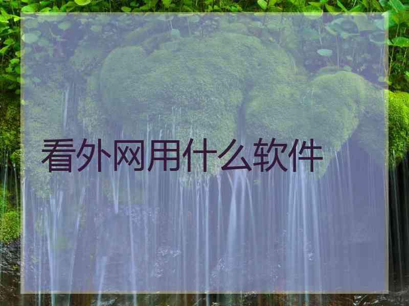 看外网用什么软件
