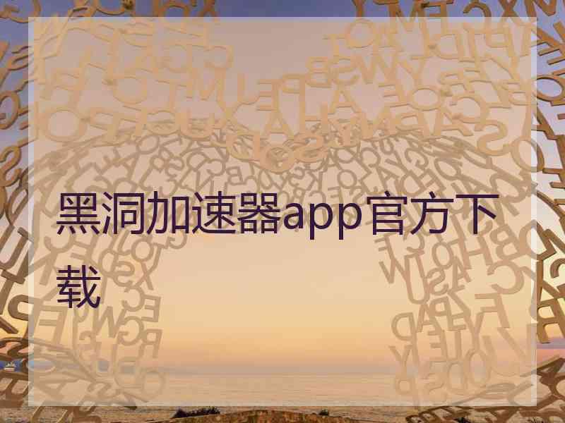 黑洞加速器app官方下载